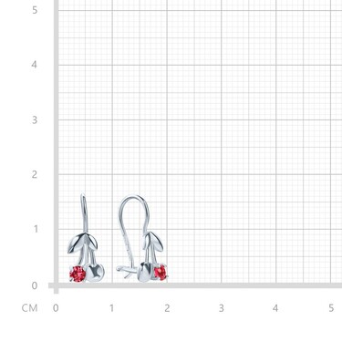 Серебряные детские серьги 