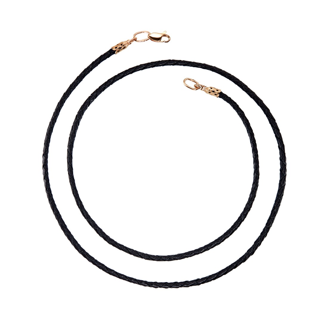 Шнурок,Гайтана,Серебро,Натуральная кожа,с вставкой Без вставок,с замком Карабинный,РОССИЯ