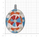 Серебряная подвеска с эмалью, родий Подвеска,Кулон,Серебро,с вставкой Эмаль,РОССИЯ