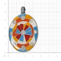 Подвеска,Кулон,Серебро,с вставкой Эмаль,РОССИЯ