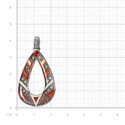 Серебряная подвеска с эмалью, родий Подвеска,Кулон,Серебро,с вставкой Эмаль,РОССИЯ