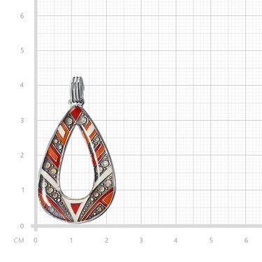 Серебряная подвеска с эмалью, родий