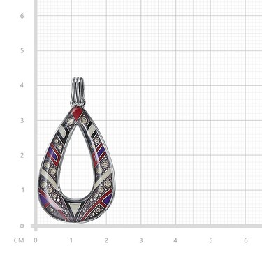 Серебряная подвеска с эмалью, родий