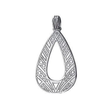 Серебряная подвеска с эмалью, родий