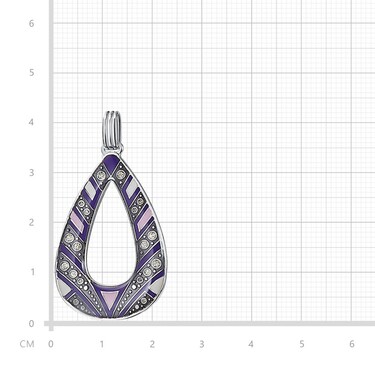 Серебряная подвеска с эмалью, родий