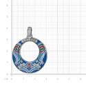 Подвеска,Кулон,Серебро,с вставкой Эмаль,РОССИЯ