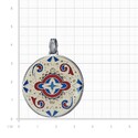 Серебряная подвеска с эмалью, родий Подвеска,Кулон,Серебро,с вставкой Эмаль,РОССИЯ