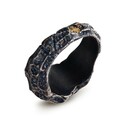Кольцо,Серебро,с вставкой Сапфир Черная цвета,ГОНКОНГ