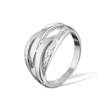 Женское серебряное кольцо, покрытие родием