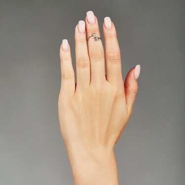 Серебряное кольцо Фаланговое / Стрела / Разъемное / Регулируемое / Не замкнутое / Безразмерное