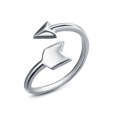 Серебряное кольцо Фаланговое / Стрела / Разъемное / Регулируемое / Не замкнутое / Безразмерное