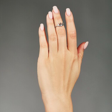 Серебряное кольцо Фаланговое / Корона