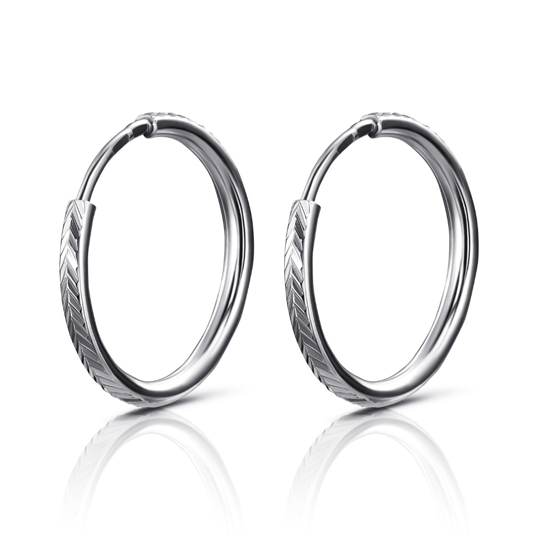 Серьги,Серебро,с вставкой Без вставок,с замком Кольцо,Конго,РОССИЯ