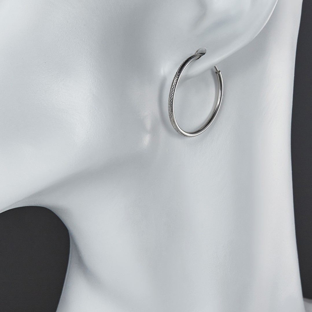 Серьги,Серебро,с вставкой Без вставок,с замком Кольцо,Конго,РОССИЯ