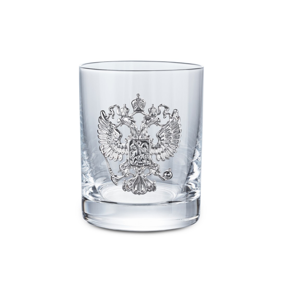 Набор рюмок  3 шт. с серебряной вставкой  РОССИЯ