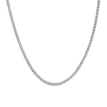 Серебряная мужская цепь, плетение Бисмарк, чернение, ширина 3,7 мм
