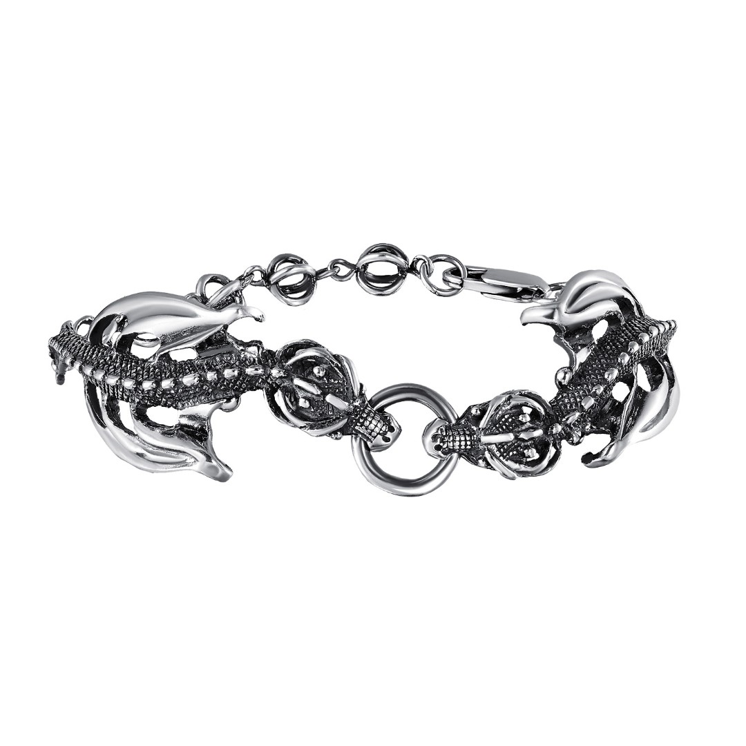 Браслет на руку,Серебро,с вставкой Без вставок,с замком Карабинный,РОССИЯ