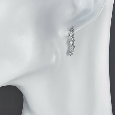 Серебряные серьги каффы 