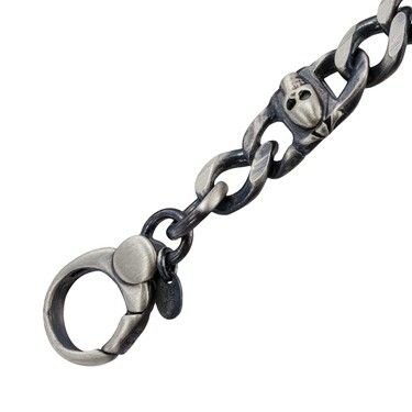 Серебряный мужской браслет, плетение Панцирь со вставками 