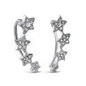 Серьги,Серьги Каффа,Серебро,с вставкой Фианит Белая цвета,с замком Без замка,РОССИЯ