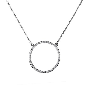 Серебряное женское колье 