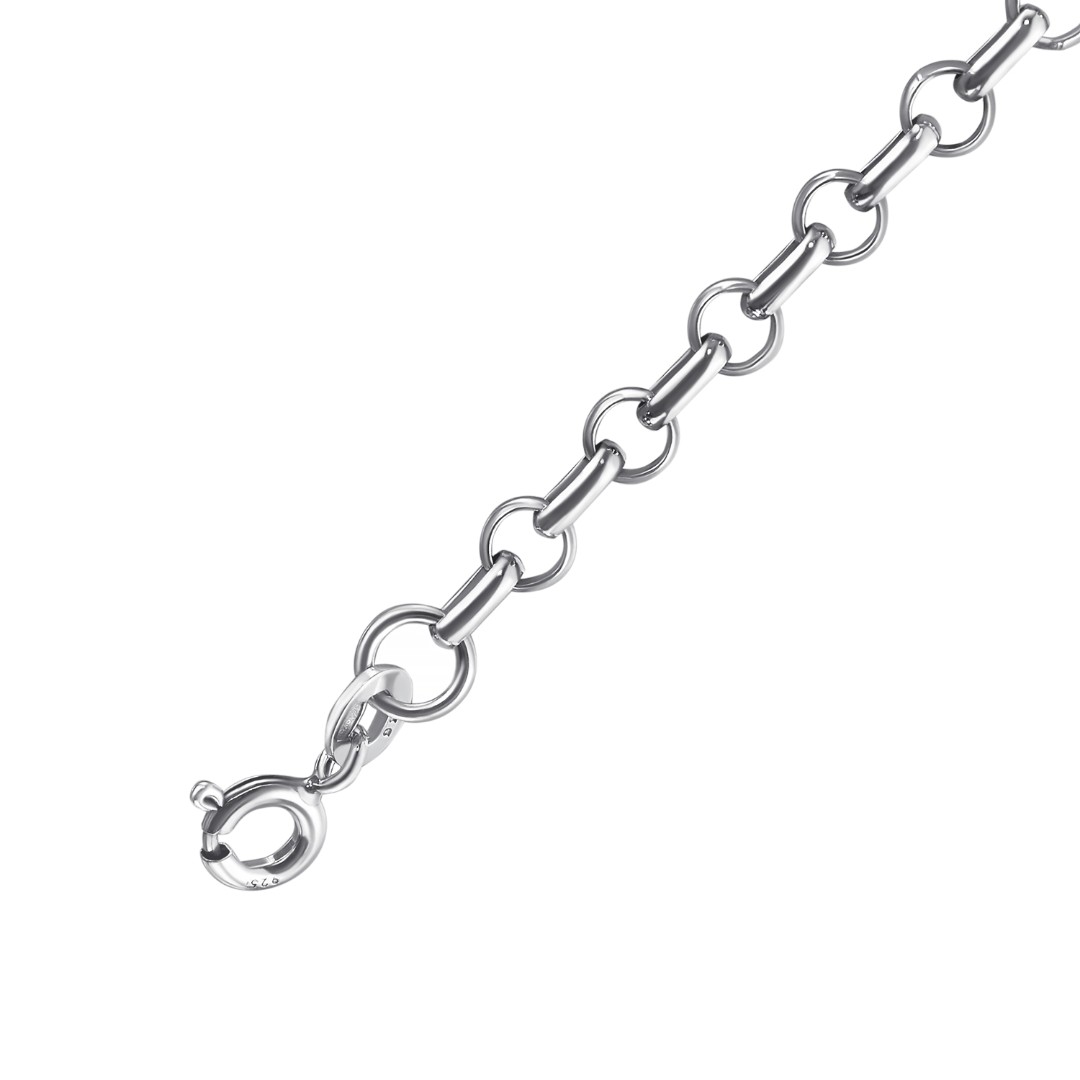 Браслет на руку,Серебро,с вставкой Без вставок,с замком Кольцо,ИНДИЯ