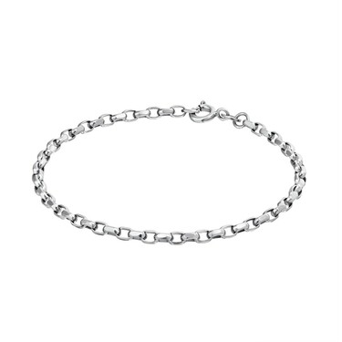 Серебряный женский браслет, плетение Ролло / Шопард / Бельцер, родирование ширина 2.7 мм