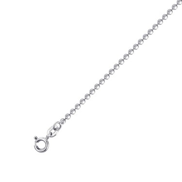 Серебряный женский браслет, плетение Перлина, родирование ширина 1,9 мм