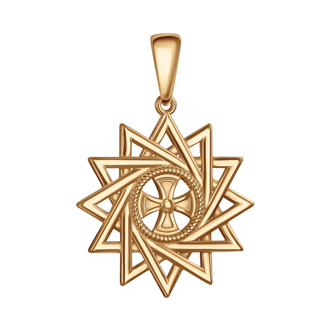 Серебряная двусторонняя подвеска  подвеска,амулет,Медальон,Оберег,Талисман,Кулон,Серебро,с вставкой Фианит Синяя цвета,РОССИЯ