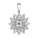 подвеска,амулет,Медальон,Оберег,Талисман,Кулон,Серебро,с вставкой Фианит Красная цвета,РОССИЯ