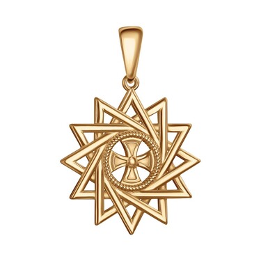 Серебряная двусторонняя подвеска 