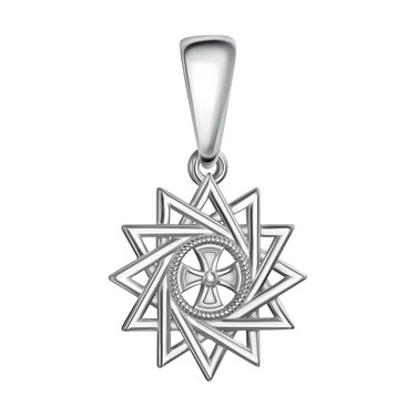 Серебряная двусторонняя подвеска 