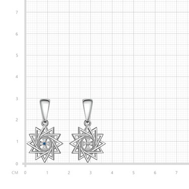 Серебряная двусторонняя подвеска 