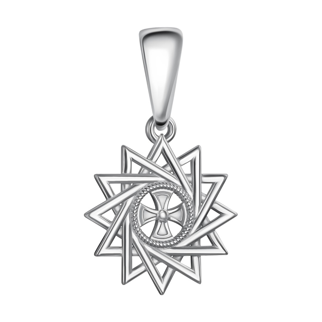 подвеска,амулет,Медальон,Оберег,Талисман,Кулон,Серебро,с вставкой Фианит Красная цвета,РОССИЯ