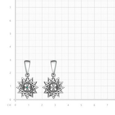 Серебряная двусторонняя подвеска 