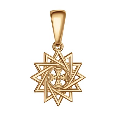 Серебряная двусторонняя подвеска 