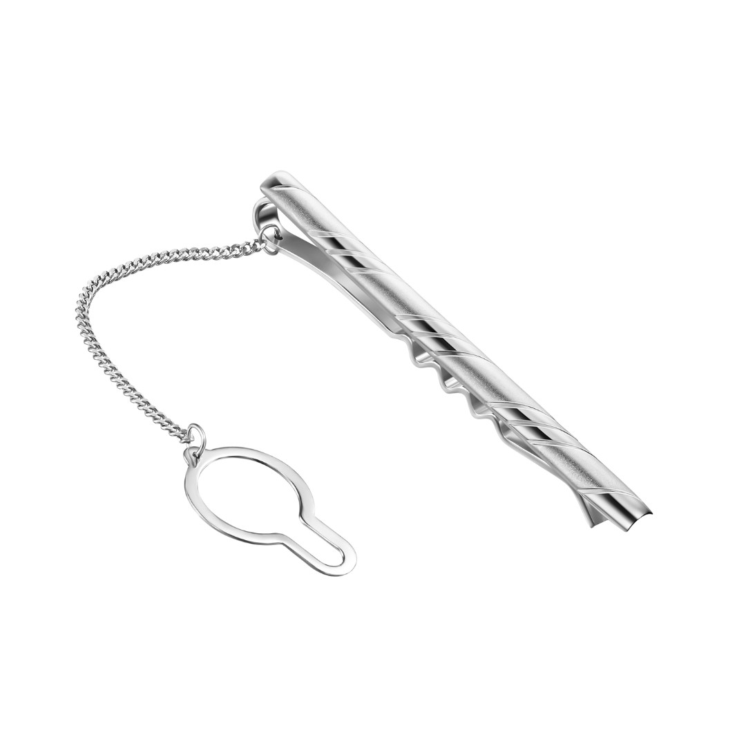 Зажим для галстука,Серебро,с вставкой Без вставок,РОССИЯ