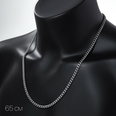 Серебряная цепь, плетение Панцирь, родирование, ширина 5мм