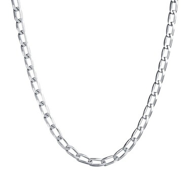 Серебряная цепь, плетение Панцирь, родирование, ширина 5мм