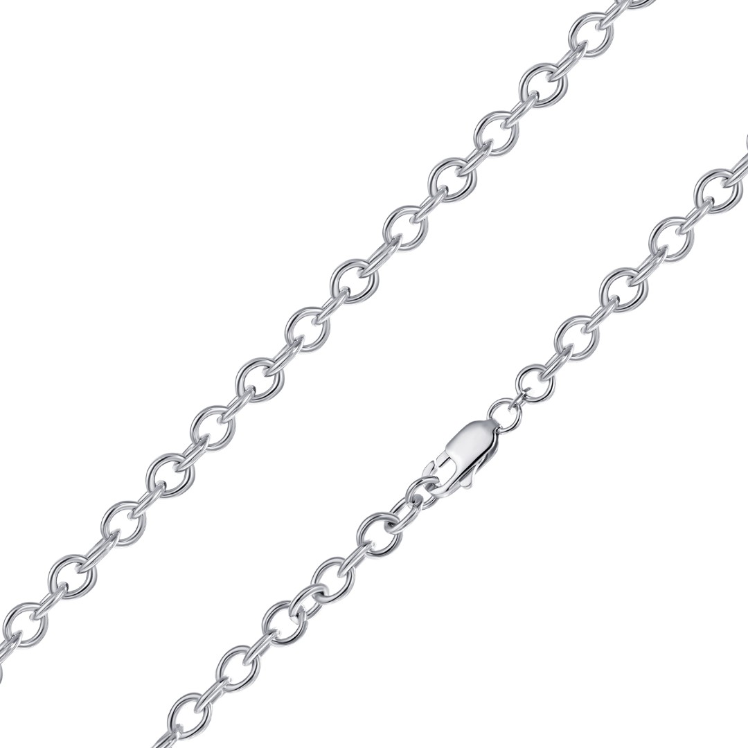 Цепочка на шею,Серебро,с замком Карабинный,ИНДИЯ