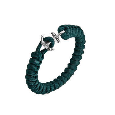 Браслет из паракорда с серебряным замком Якорь, ширина 1,2 см