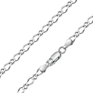 Серебряная цепь, плетение панцирное, ширина 3,5 мм