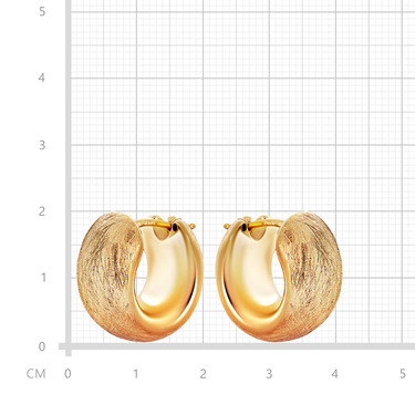 Серебряные серьги круглой формы, покрытие матирование с позолотой