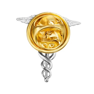 Серебряный значок медечинского работника 