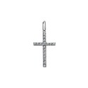 Крест,Подвеска,Талисман,Амулет,Оберег,Серебро,с вставкой Белая цвета,РОССИЯ