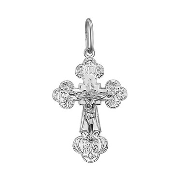 Серебряный крест нательный с родированием