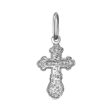 Серебряный крест нательный с родированием
