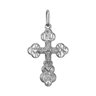 Серебряный крест нательный с родированием