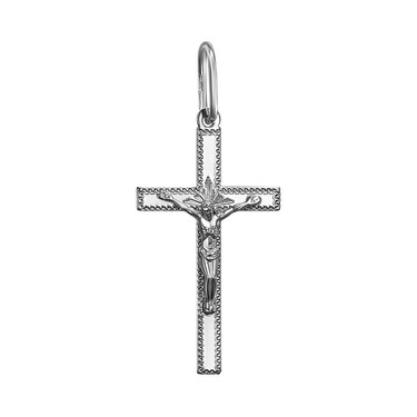 Серебряный крест нательный с родированием