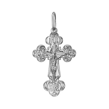 Серебряный крест нательный с родированием